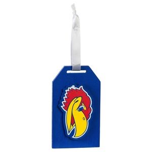 NWT Team Sports America University of Kansas Team Logo Gift Tag Wood Ornament